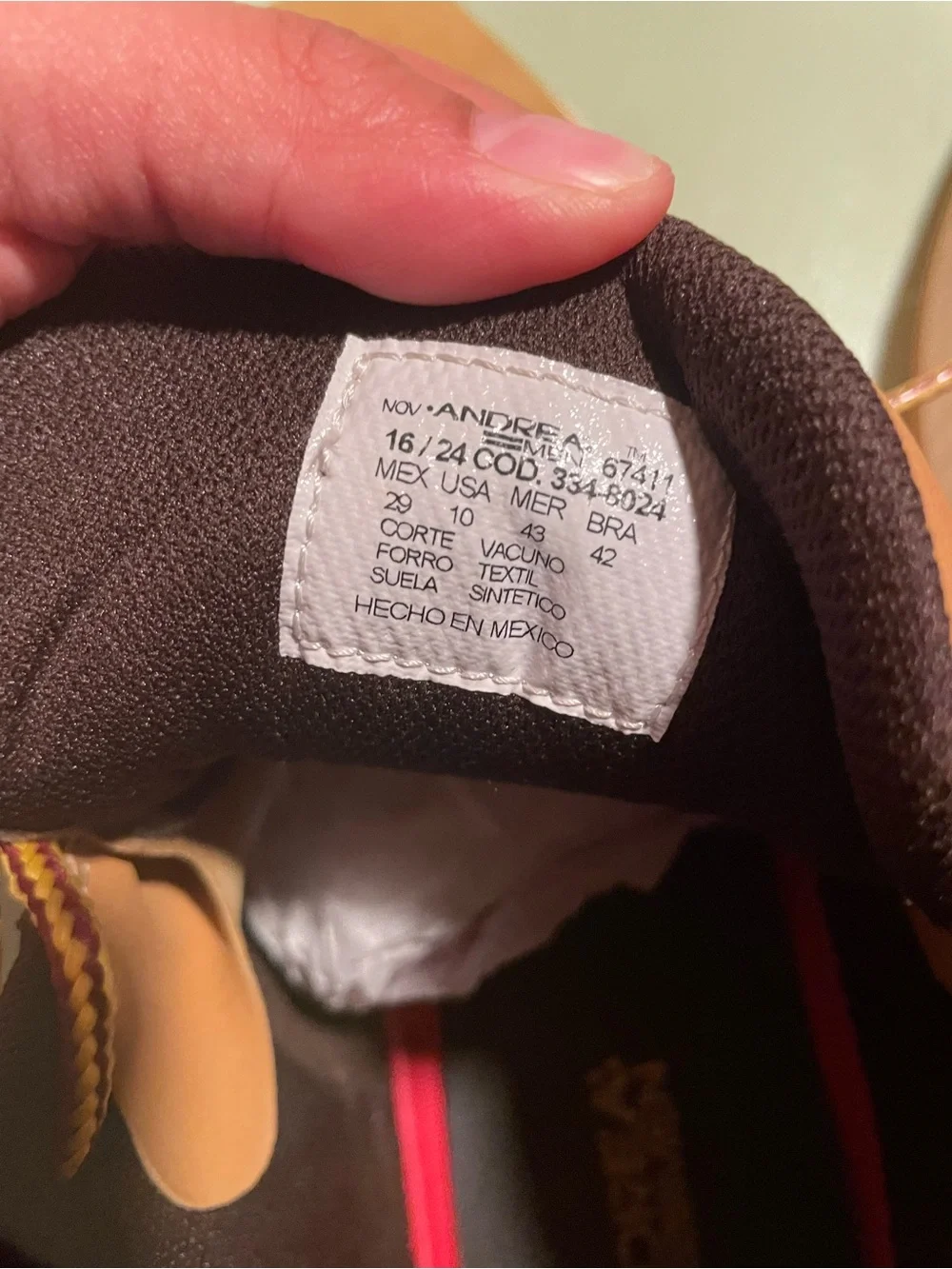 Tan Work-Style Boots size 10 Andrea men